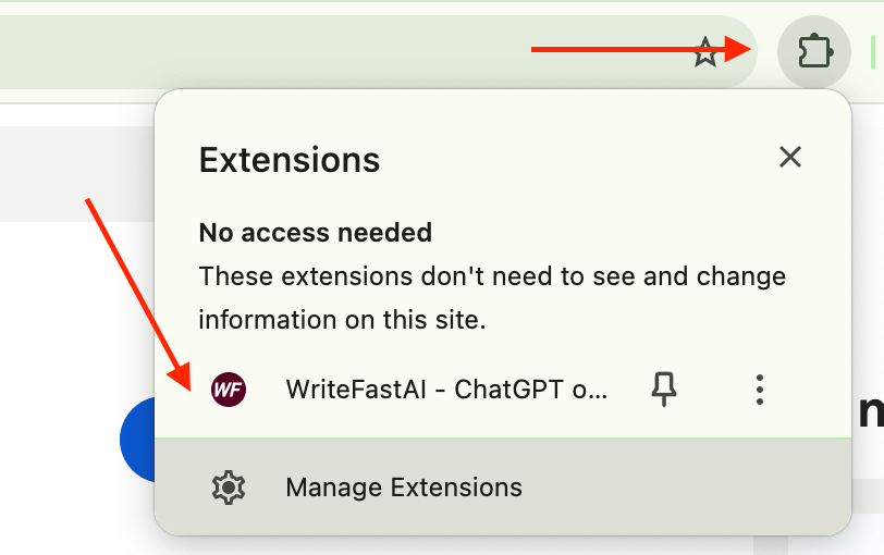 Extension Settings